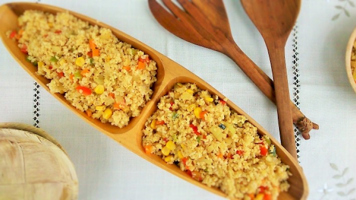 Spring bulgur salad